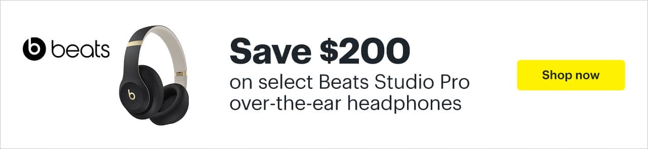Save $190 on select Beats Studio Pro over-the-ear headphones. Shop now.