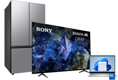 Refrigerator, TV, laptop