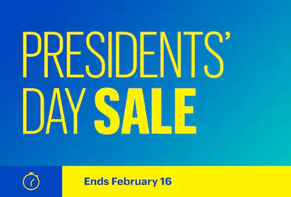 Presidents’ Day Sale. Ends February 16.
