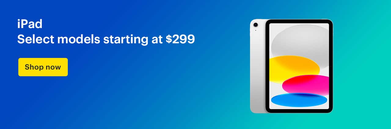 iPad. Select models starting at $299. Shop now.