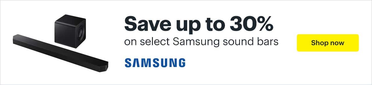 Save up to 30% on select Samsung sound bars