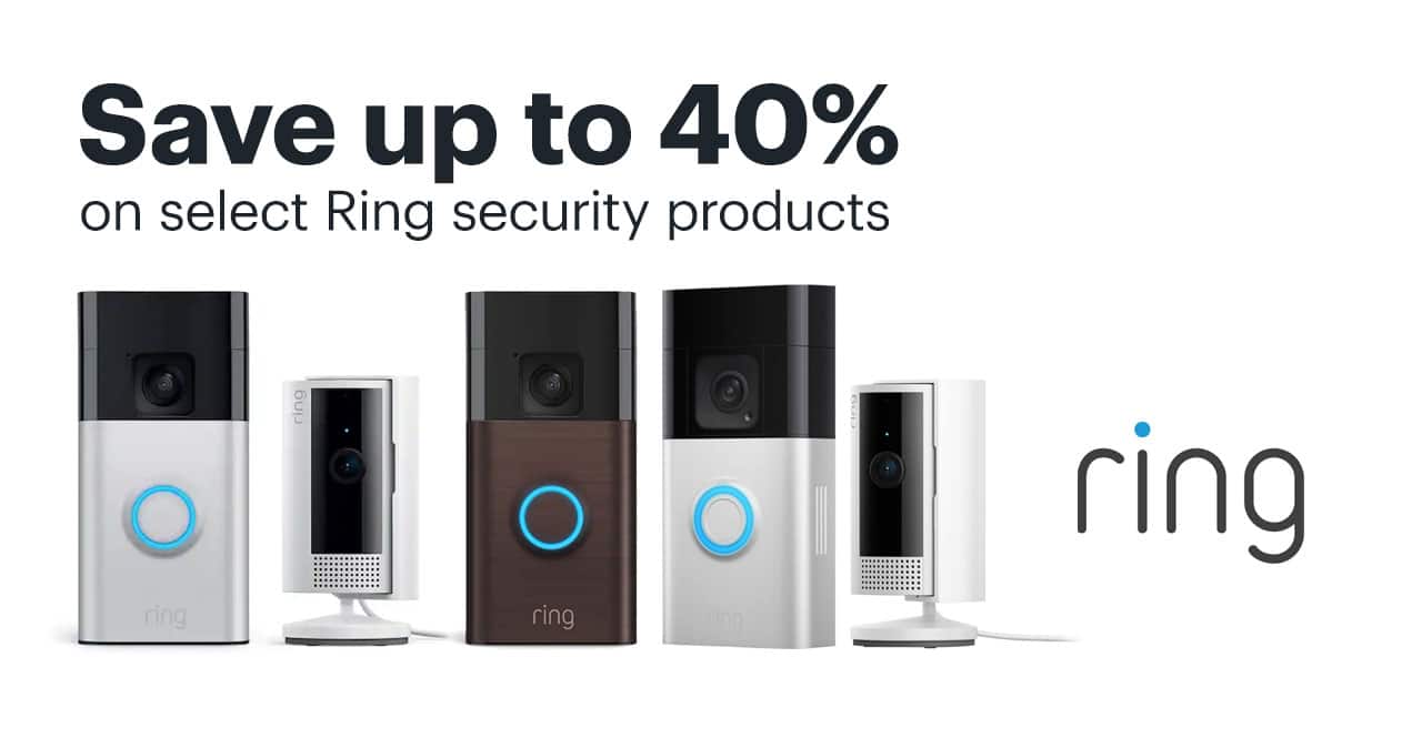 Save up to 40% on select Ring security products