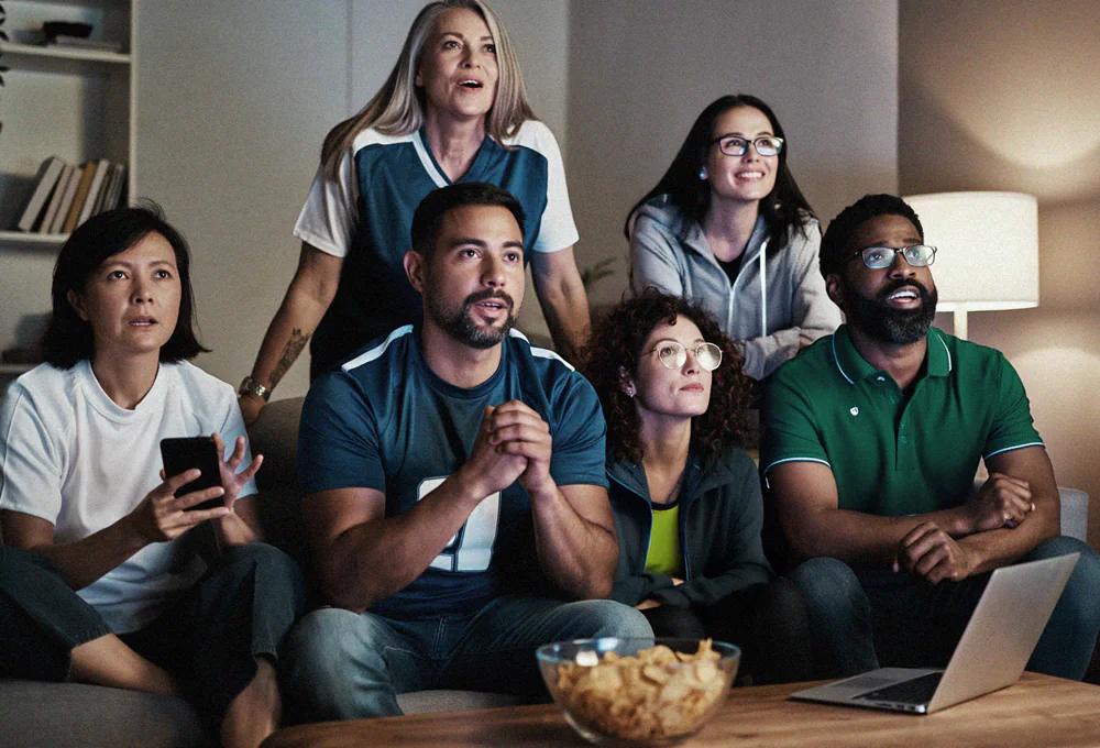 Fans watching draft picks