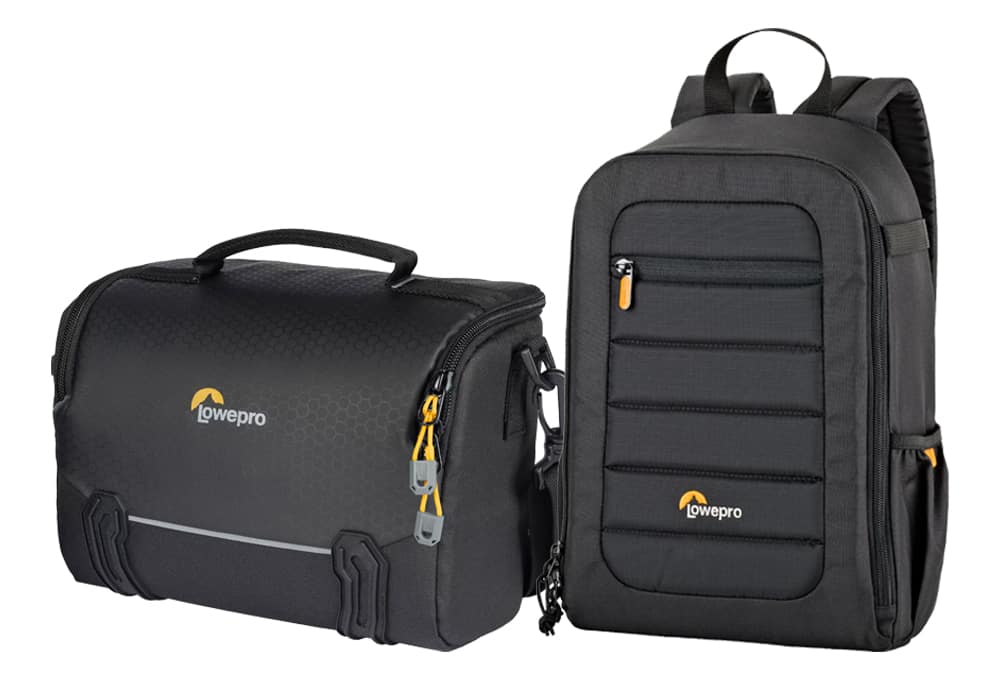 Camera, bag and backpack