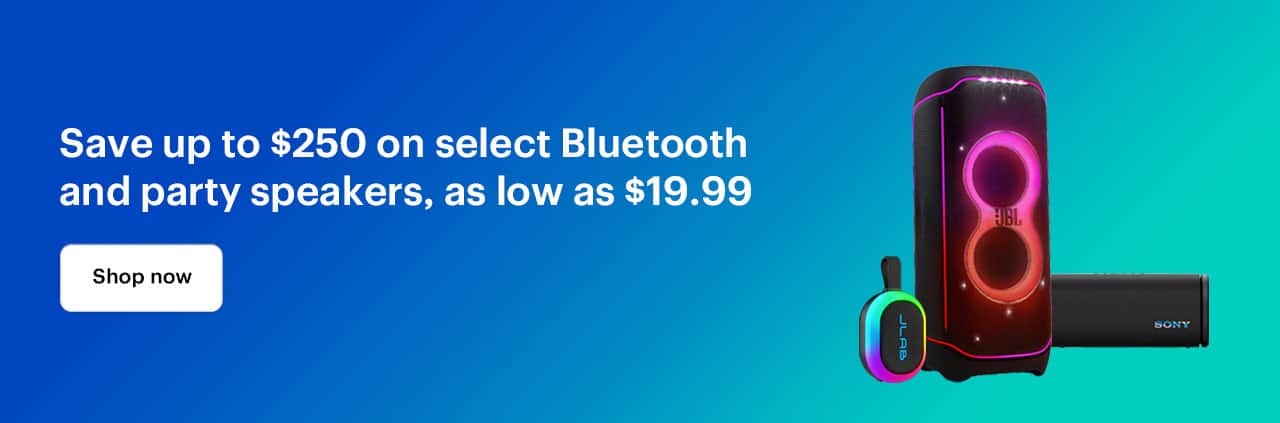 Save up to $250 on select Bluetooth and party speakers, as low as $19.99. Shop now.