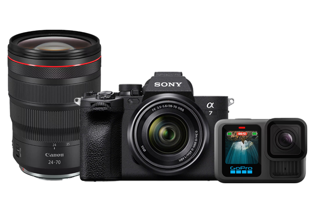 Camera, action camera, lens