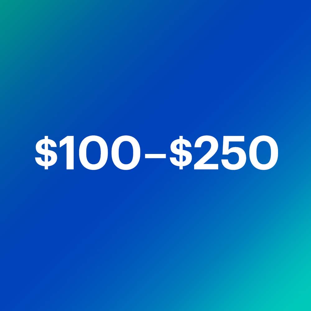 $100-$250