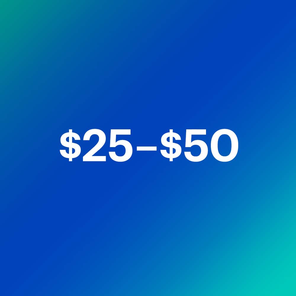$25-$50