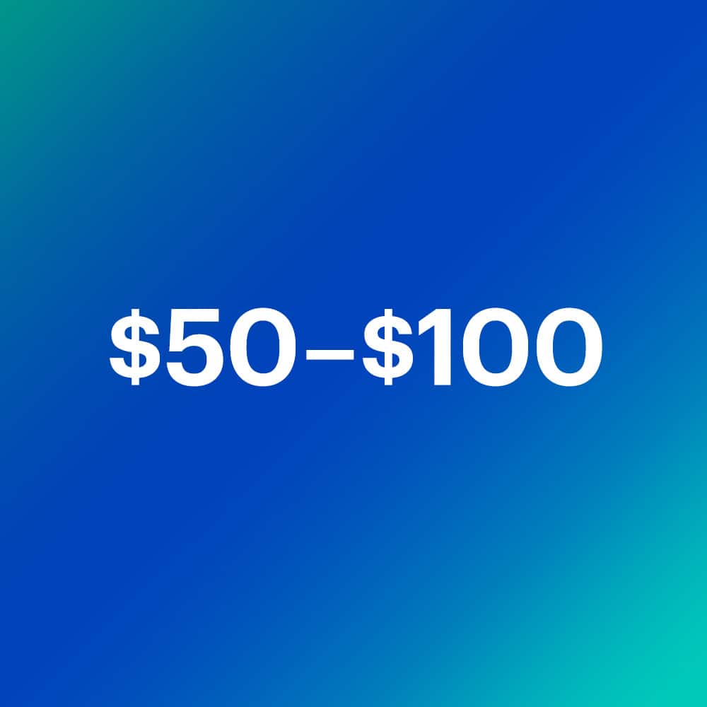 $50-$100