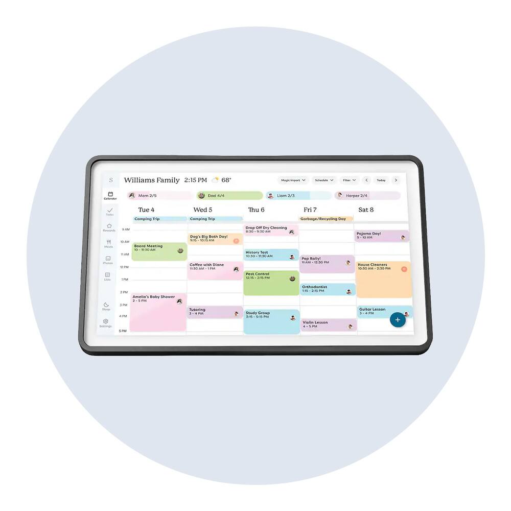 Touchscreen smart calendar