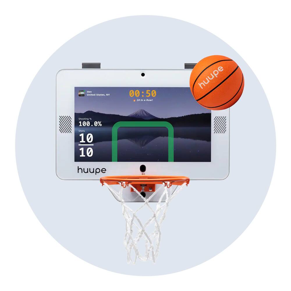 Mini basketball hoop game console