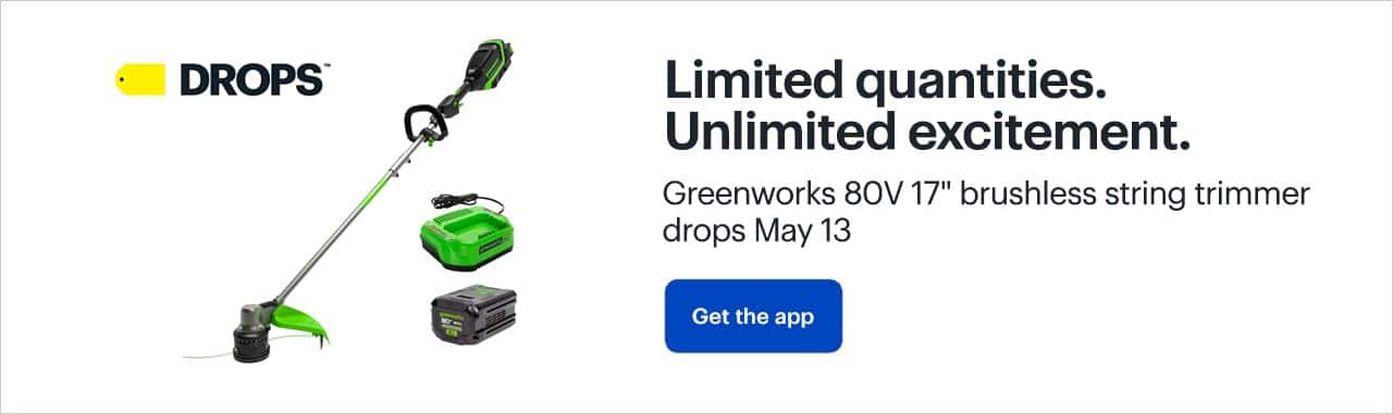 Limited quantities. Unlimited excitement. Greenworks 80V 17
