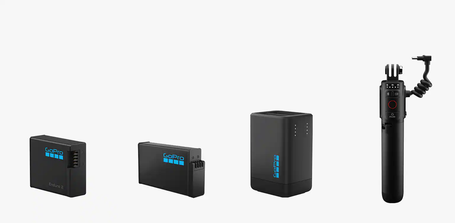 Action camera batteries and charger
