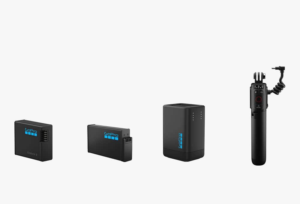 Action camera batteries and charger