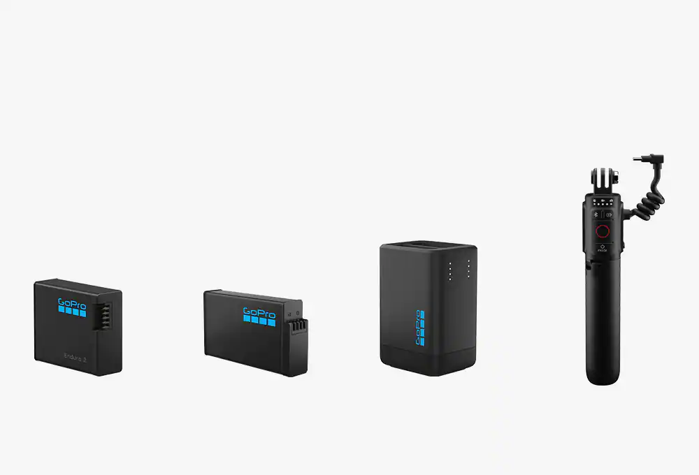 Action camera batteries and charger