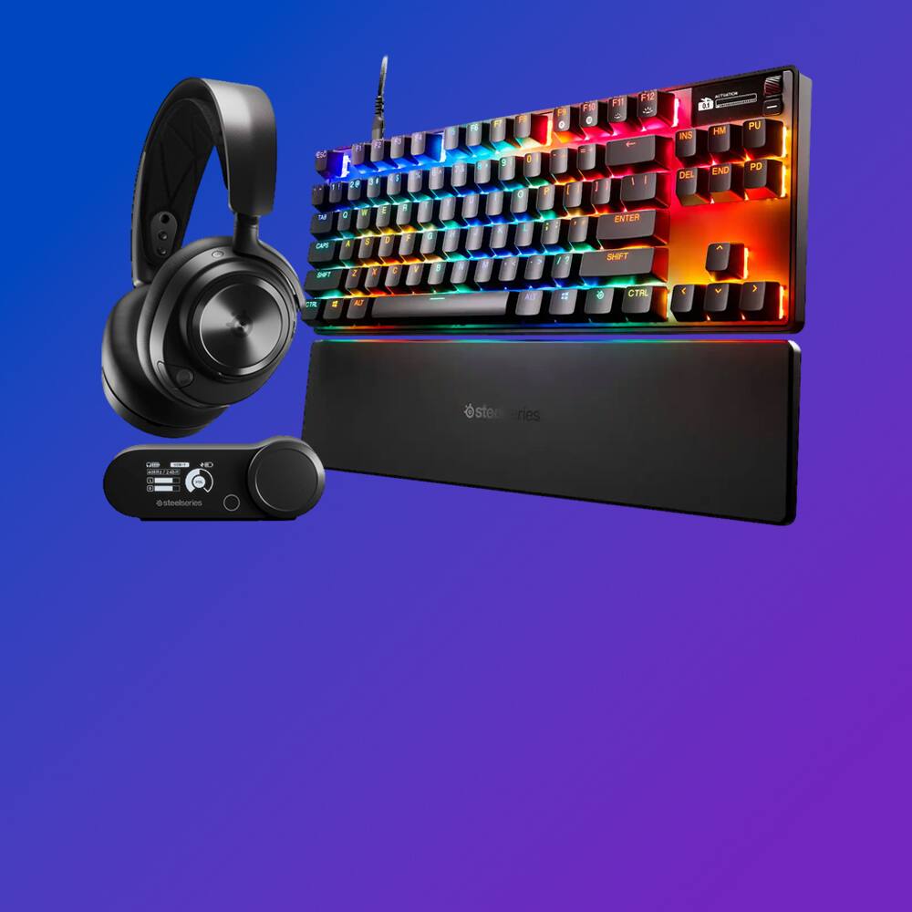 Gaming keyboard and headset