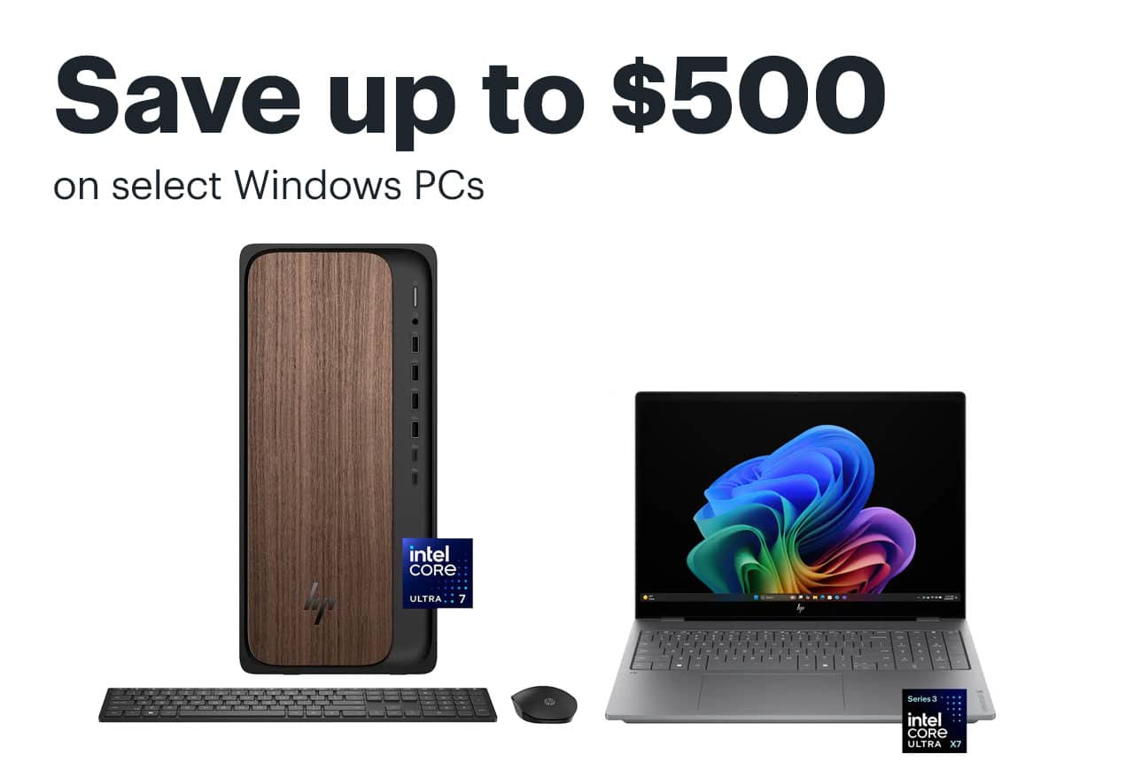 Save up to $500 on select Windows PCs. 