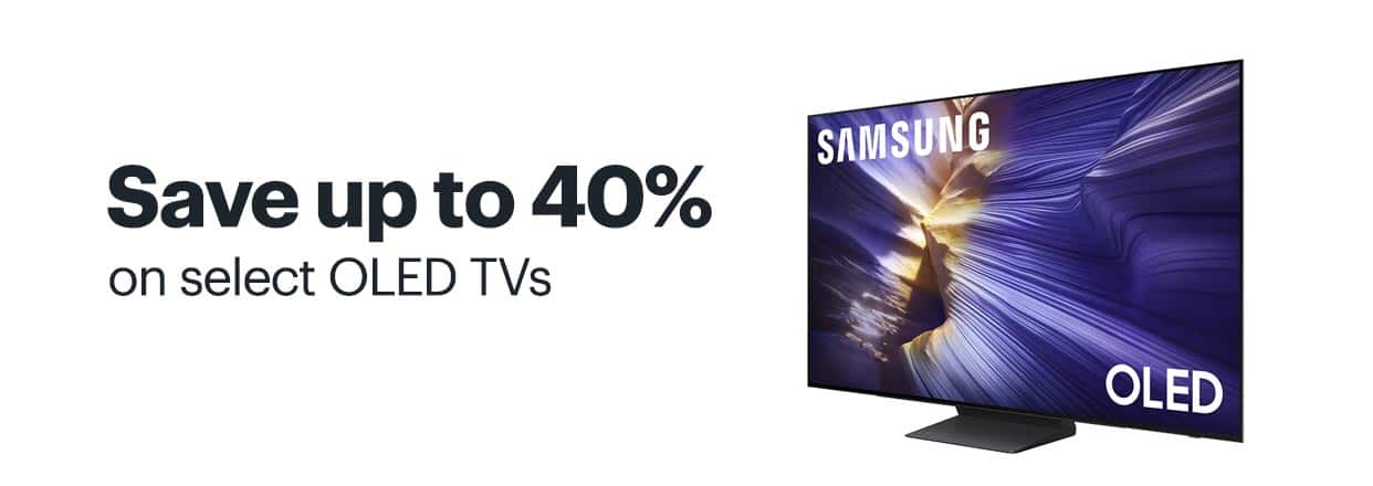 Save up to 40% on select OLED TVs. Shop now.