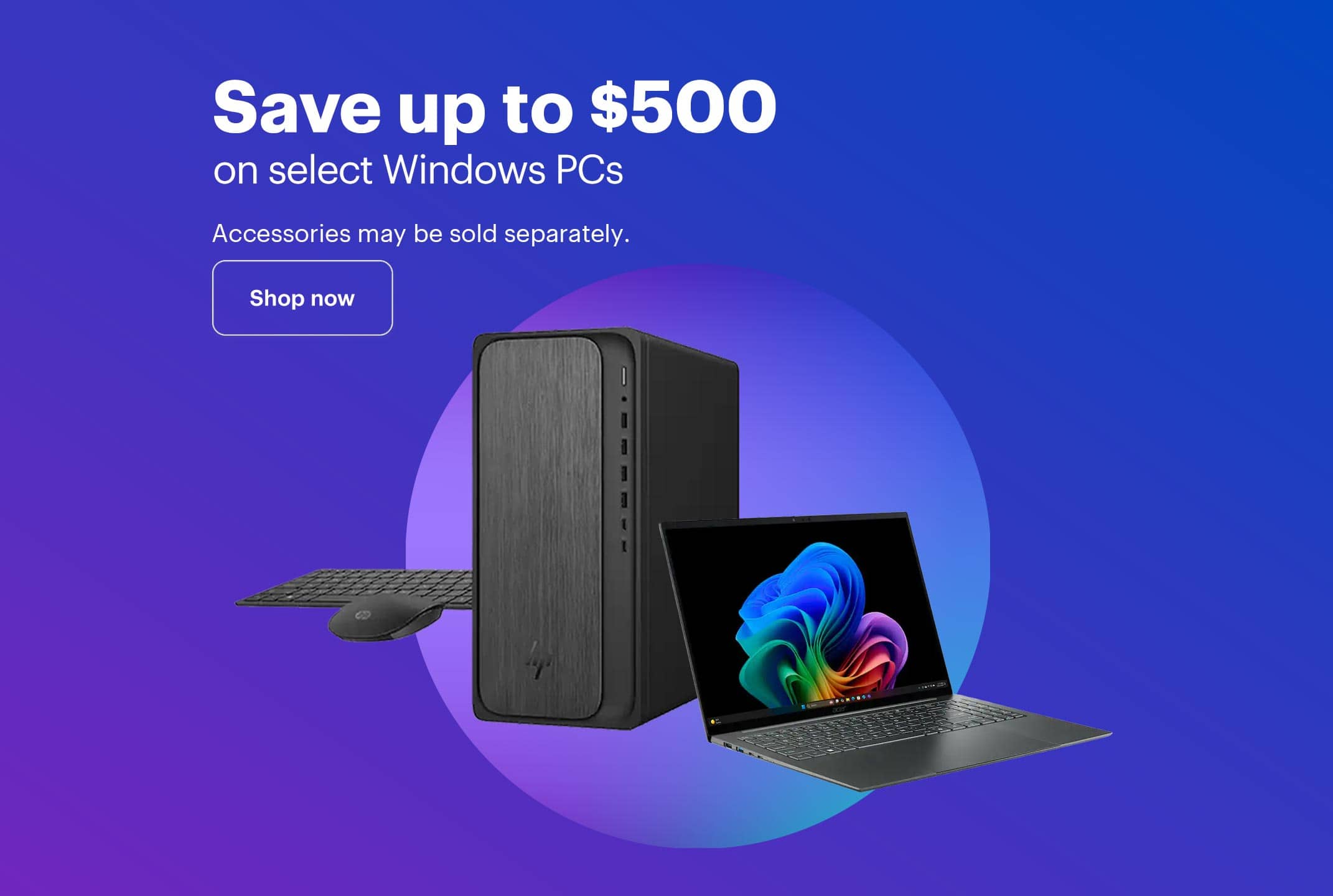 Save up to $500 on select Windows PCs.