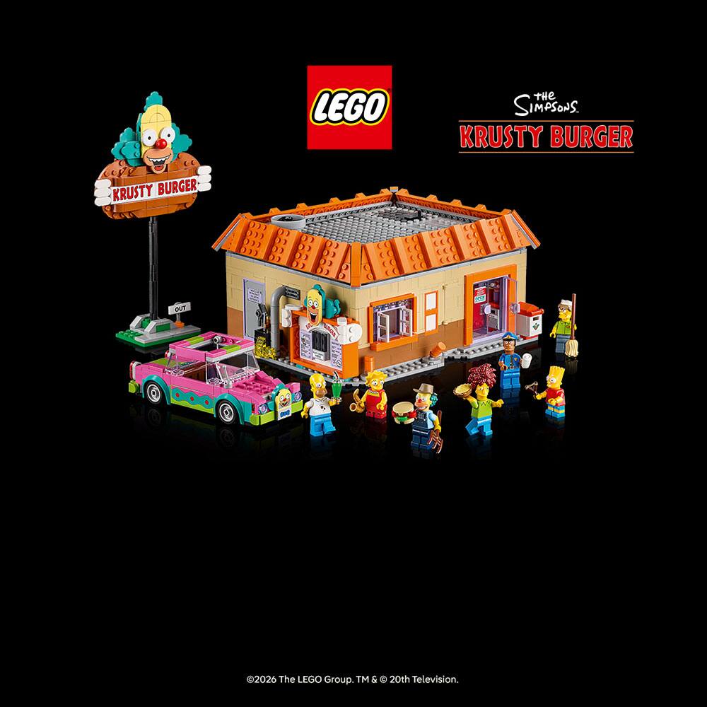 The Simpsons Krusty Burger set, LEGO, ©2026 The LEGO Group. TM & © 20th Television