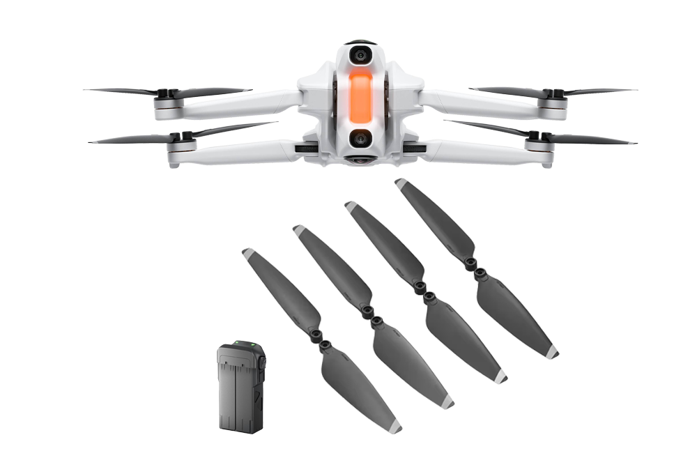 Drone, drone battery and propellers