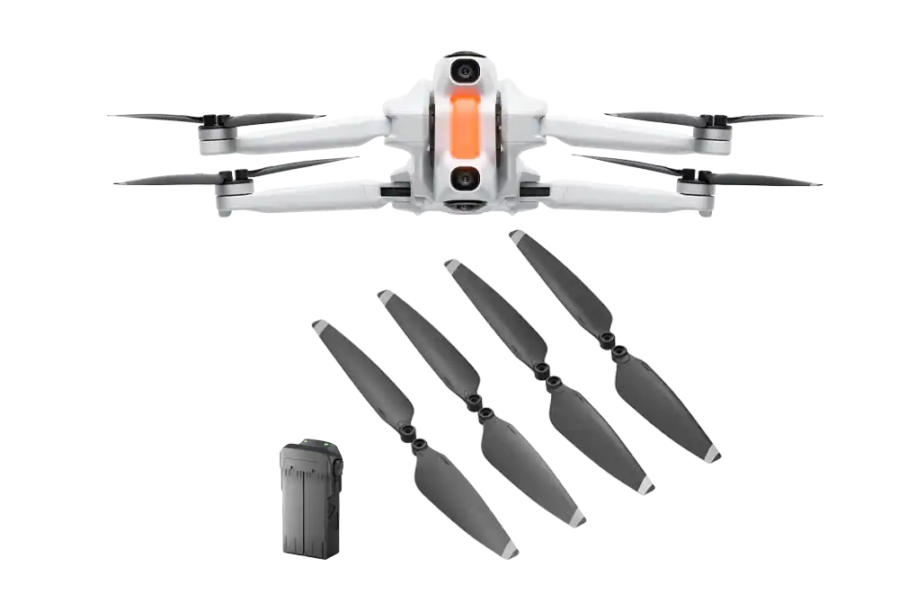Drone, drone battery and propellers
