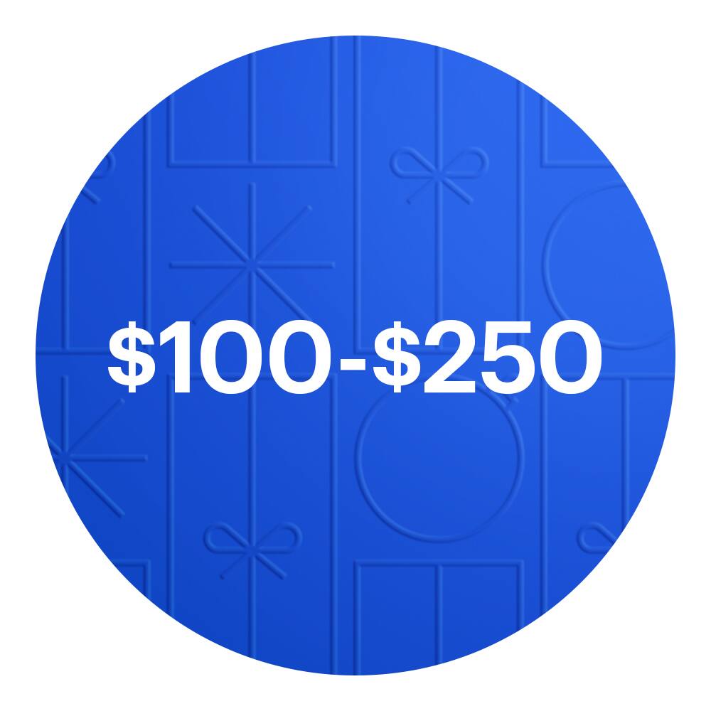 $100–$250