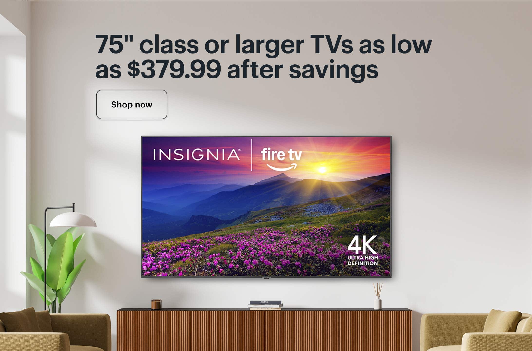 75" class or larger TVs as low as $379.99 after savings