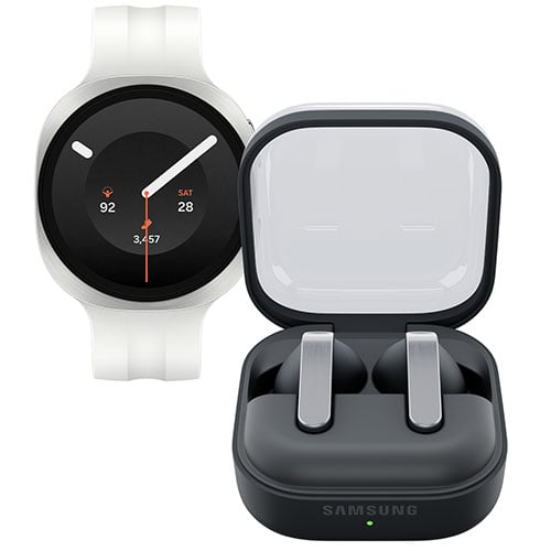 Smartwatch, smart ring, earbuds