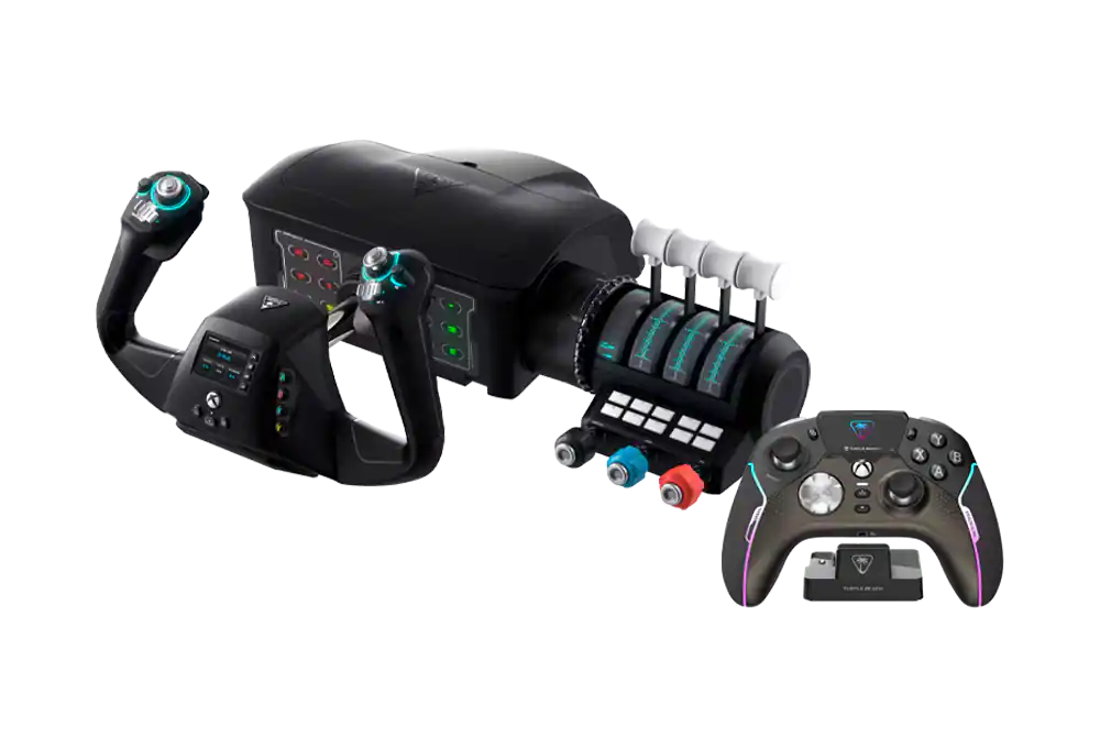 Flight simulator controls and video game controller