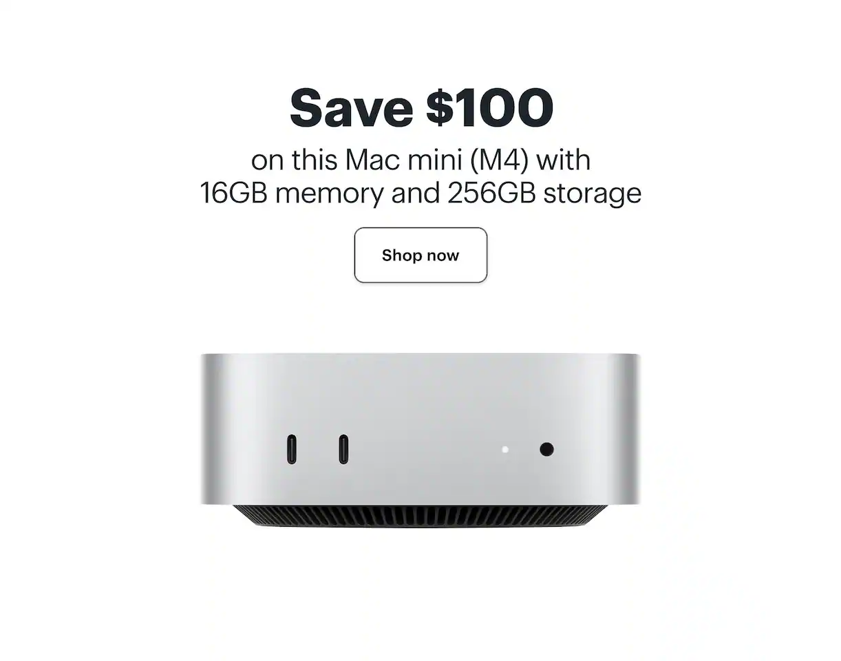 Save $100 on this Mac mini (M4) with 16GB memory and 256GB storage
