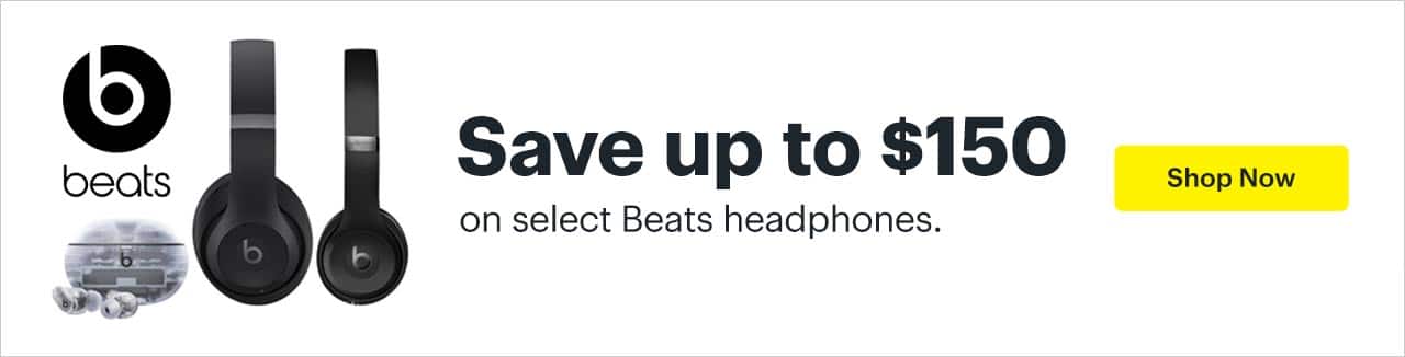 Save up to $150 on select Beats headphones.