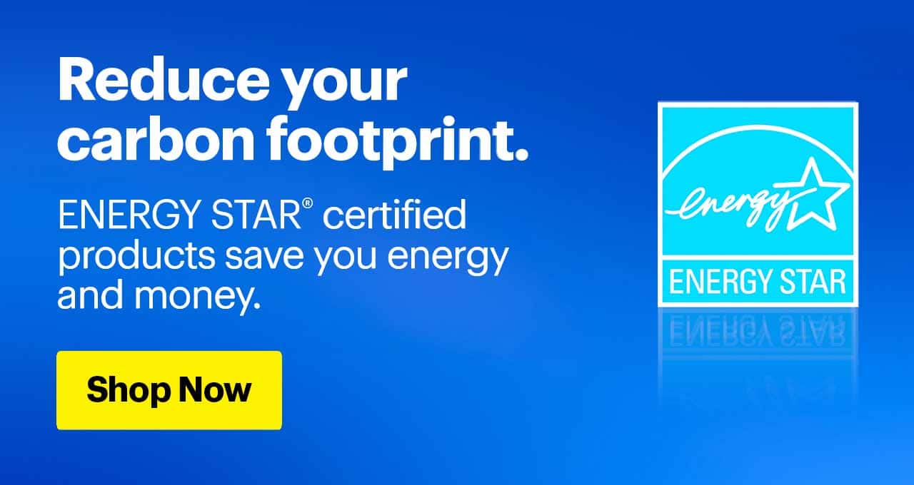 Headline: Reduce your carbon footprint.  ENERGY STAR logo.