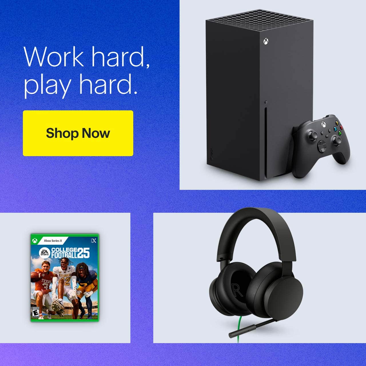 Microsoft Xbox Series X 1TB Console. Microsoft Xbox Stereo Headset. College Football 25 Standard Edition. 