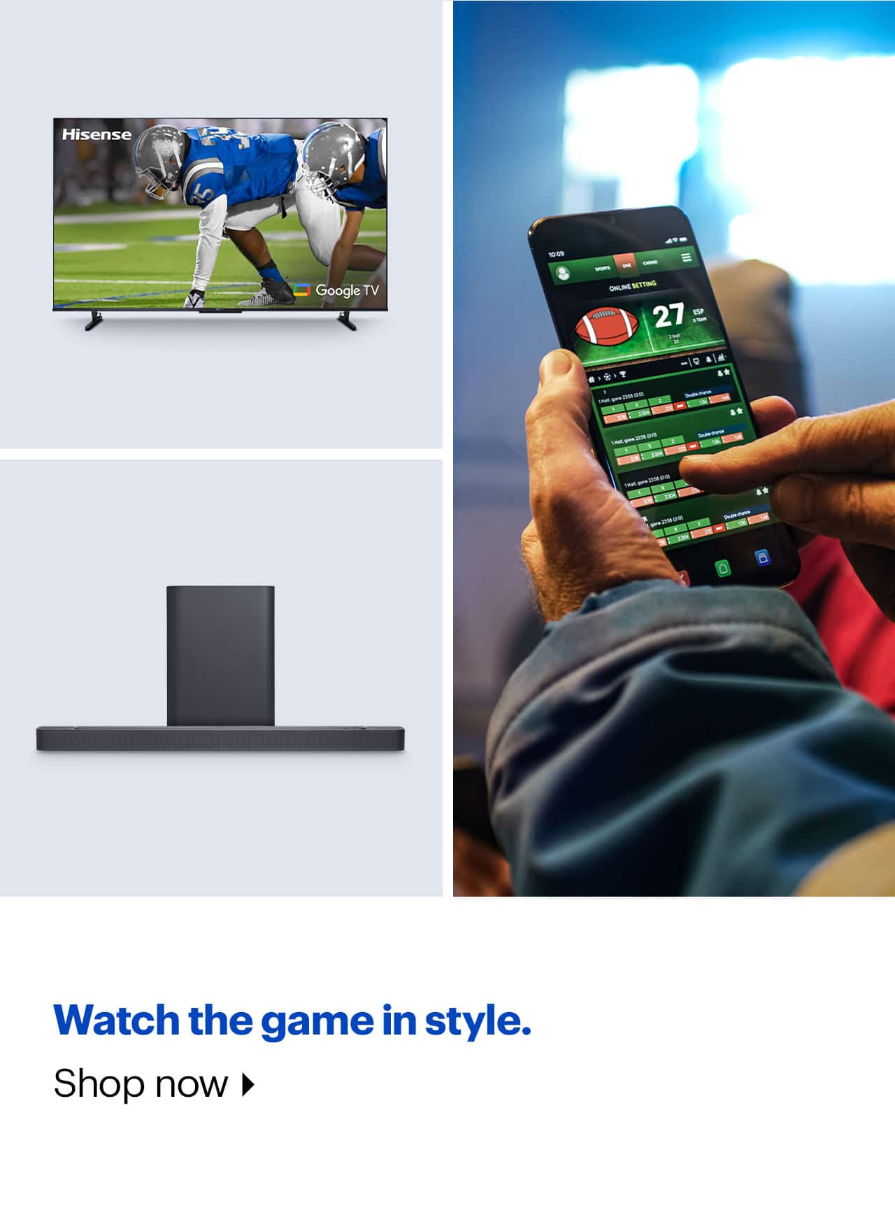 Watch the game in style. Shop now.