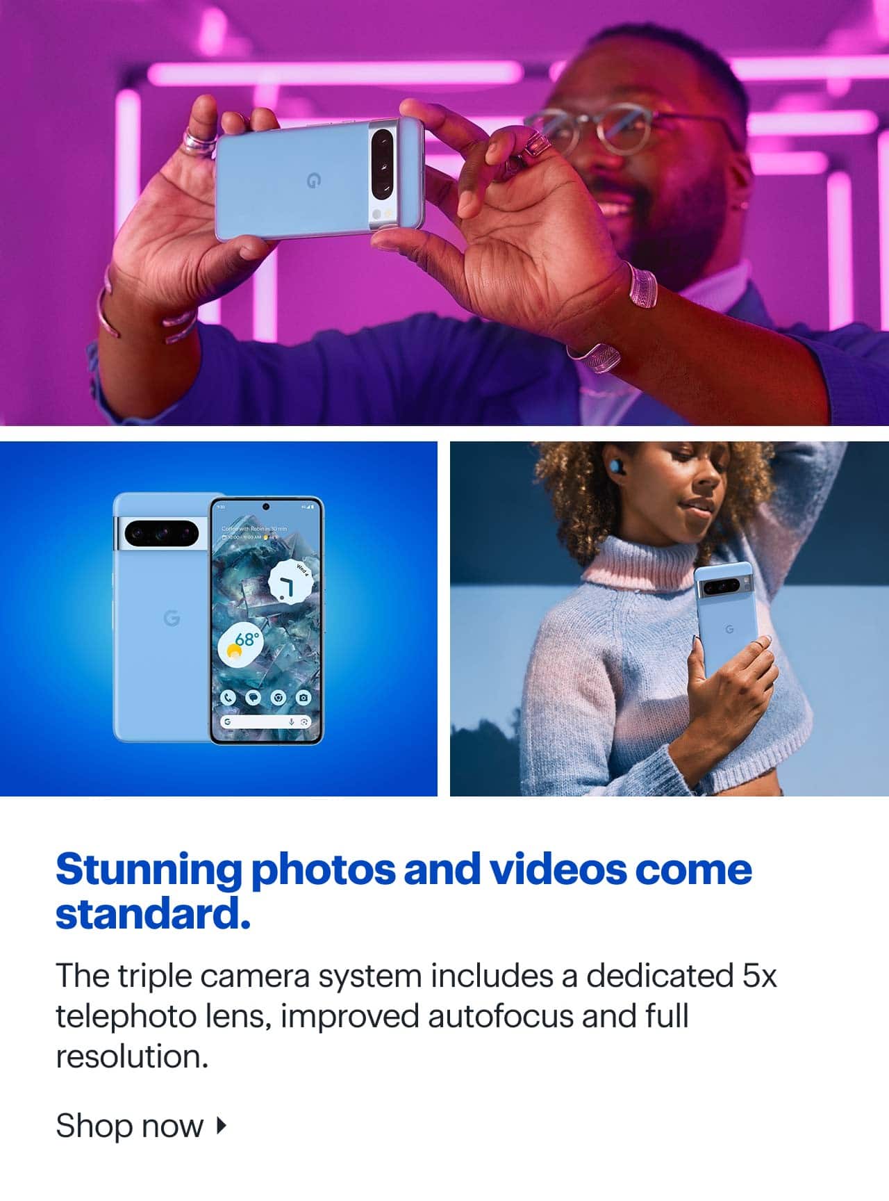 Google Pixel camera system.