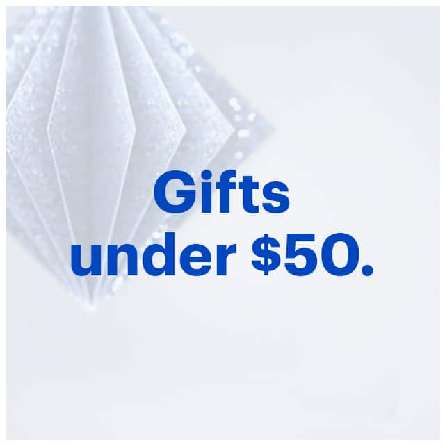 Gifts under $50.