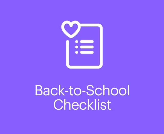 Back-to-school checklist.