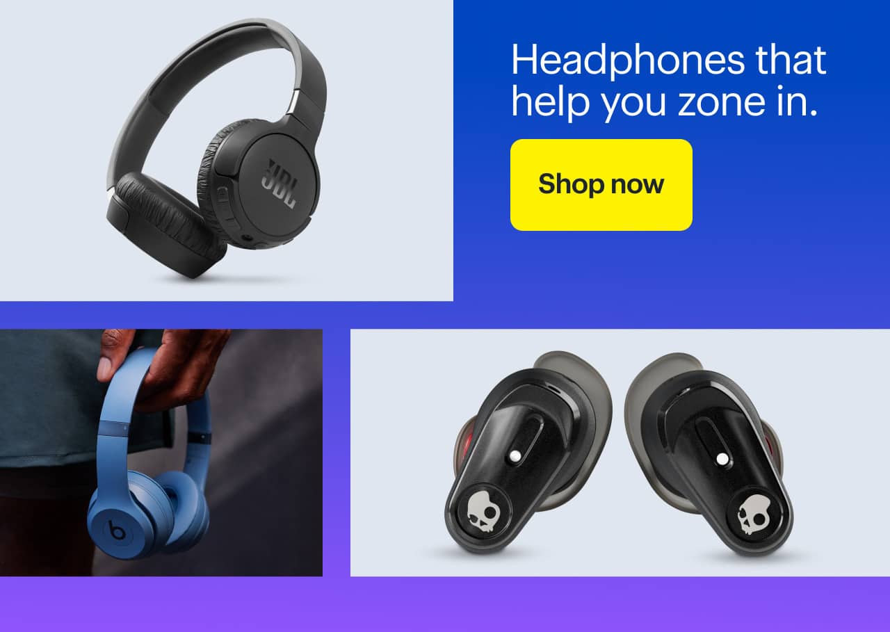 Skullcandy Method 360 Earbuds, Beats Solo 4 Headphones, JBL Tune 660NC Headphones.