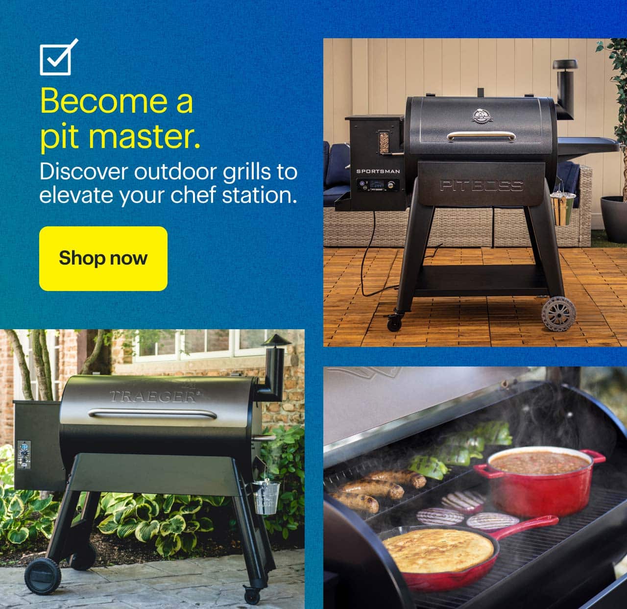 Pit Boss 850 Pellet Grill and Traeger Pro 34 Series Grill.