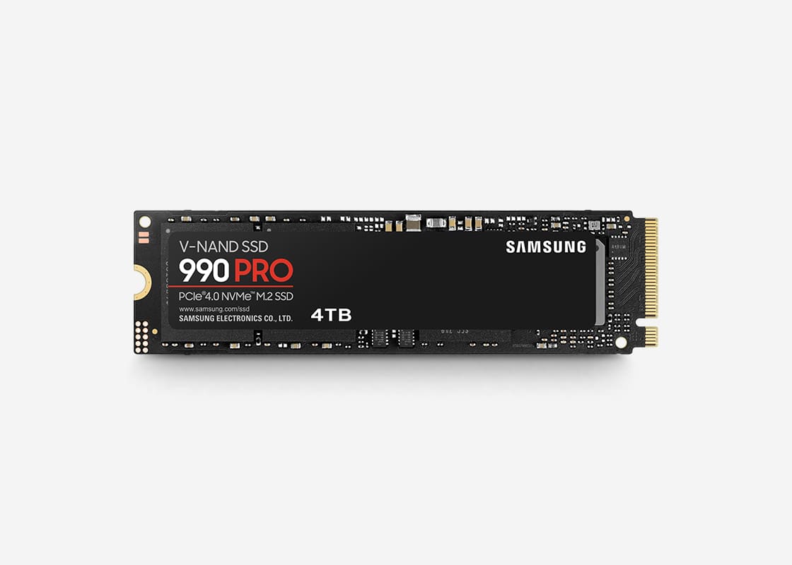 Samsung 990 PRO 4TB NVMe SSD.