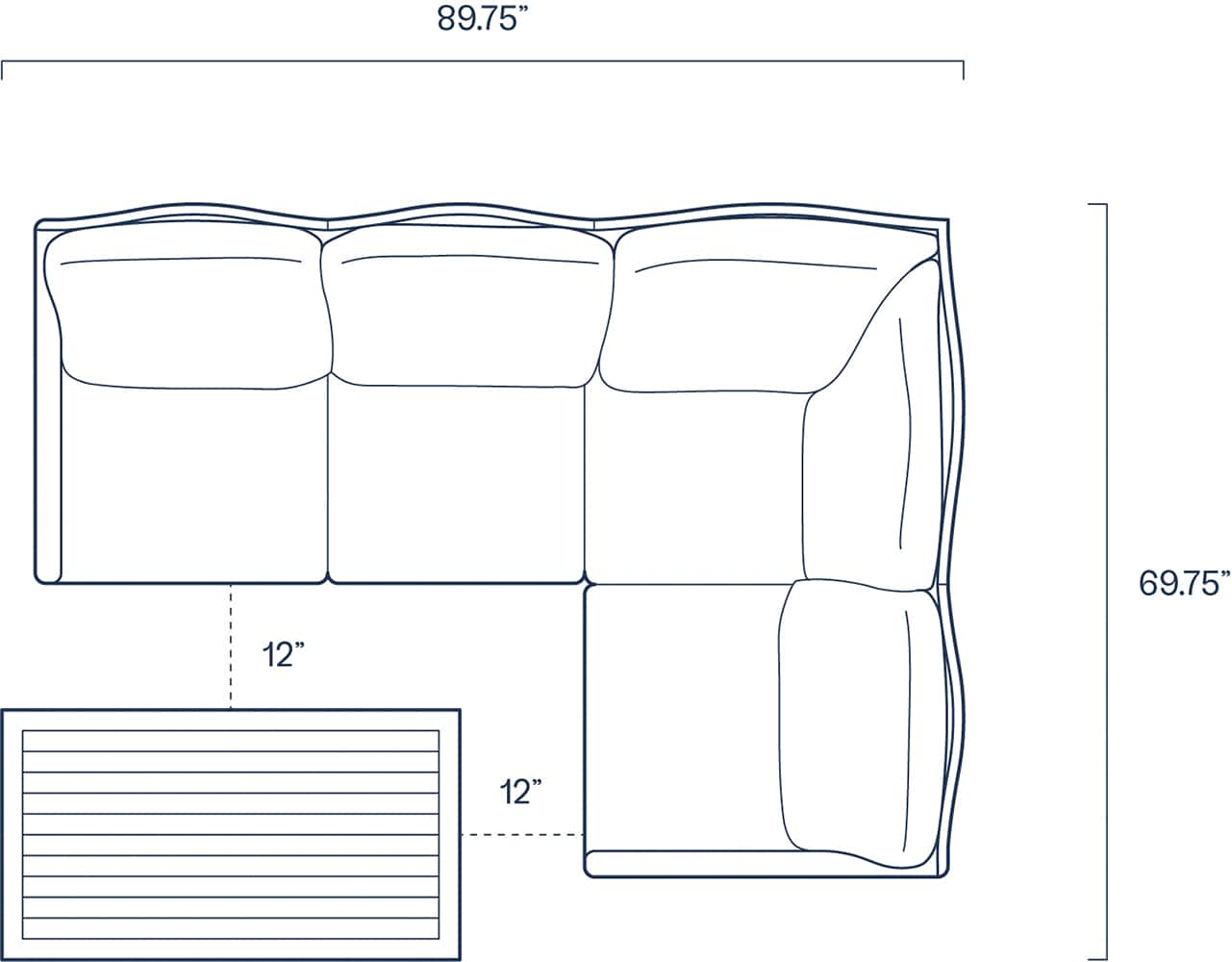 Outdoor Sectionals - Yardbird® Colby Outdoor Small Sectional Set with ...