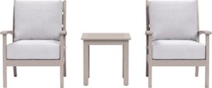 Yardbird® - Eden Outdoor Conversation Set with Fixed Chairs - Silver