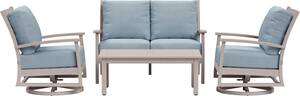Yardbird® - Eden Outdoor Loveseat Set with Swivel Rocking Chairs - Mist