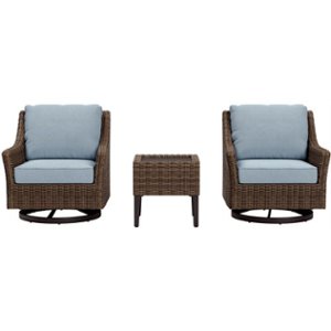 Yardbird® - Harriet Outdoor Conversation Set with Swivel Glider Chairs - Mist