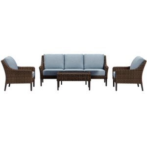 Yardbird® - Harriet Outdoor Sofa Set with Fixed Chairs and Coffee Table - Mist