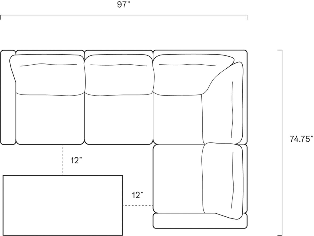 Outdoor Sectionals - Yardbird® Langdon Outdoor Small Sectional Set With ...