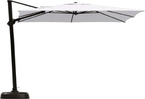 Yardbird® - 10' Square Cantilever Umbrella with Base - Silver