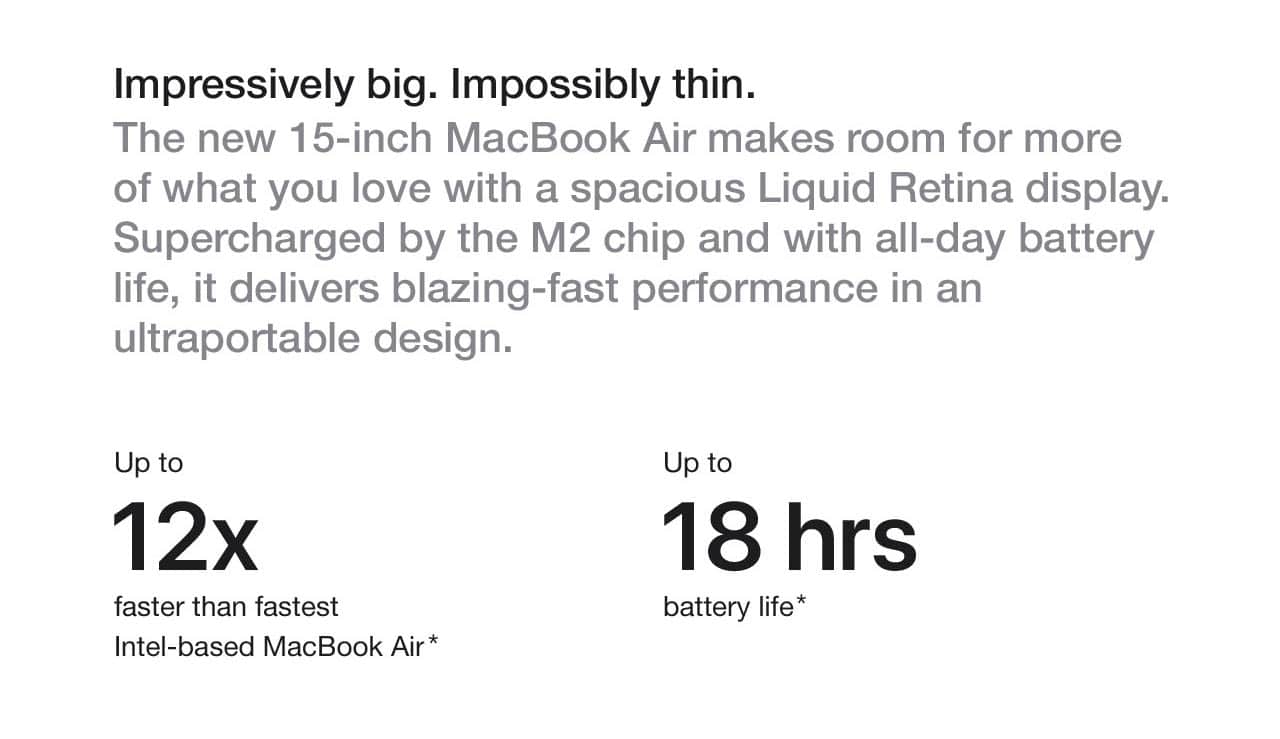 MacBook Air 15-inch.