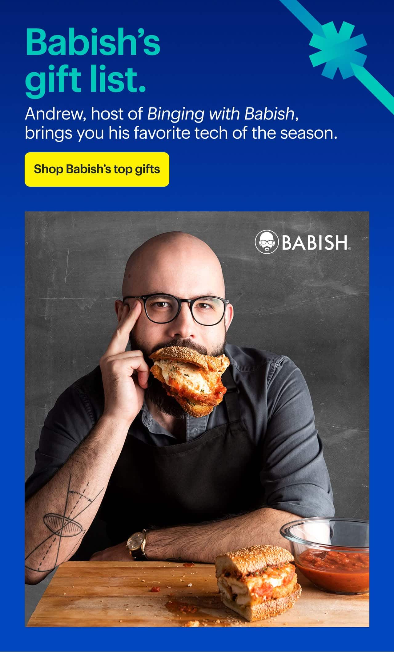 Babish's gift list.  Photo of Andrew Rea.